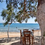 The small table by the sea.